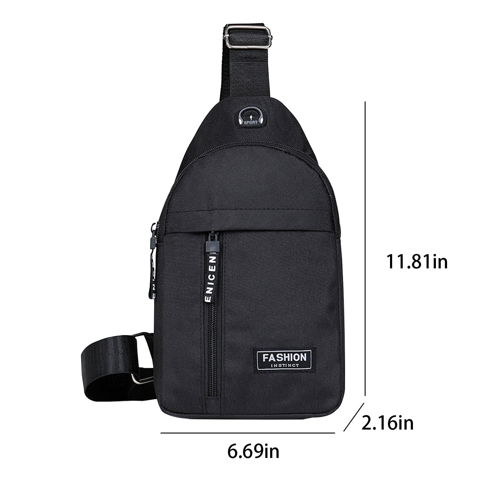 Sling Bag for Women, Crossbody Sling Backpack Small Sling Bag Multipurpose Crossbody Shoulder Bag Travel Hiking Backpack, Sling Bag for Men #2-Black — image 3
