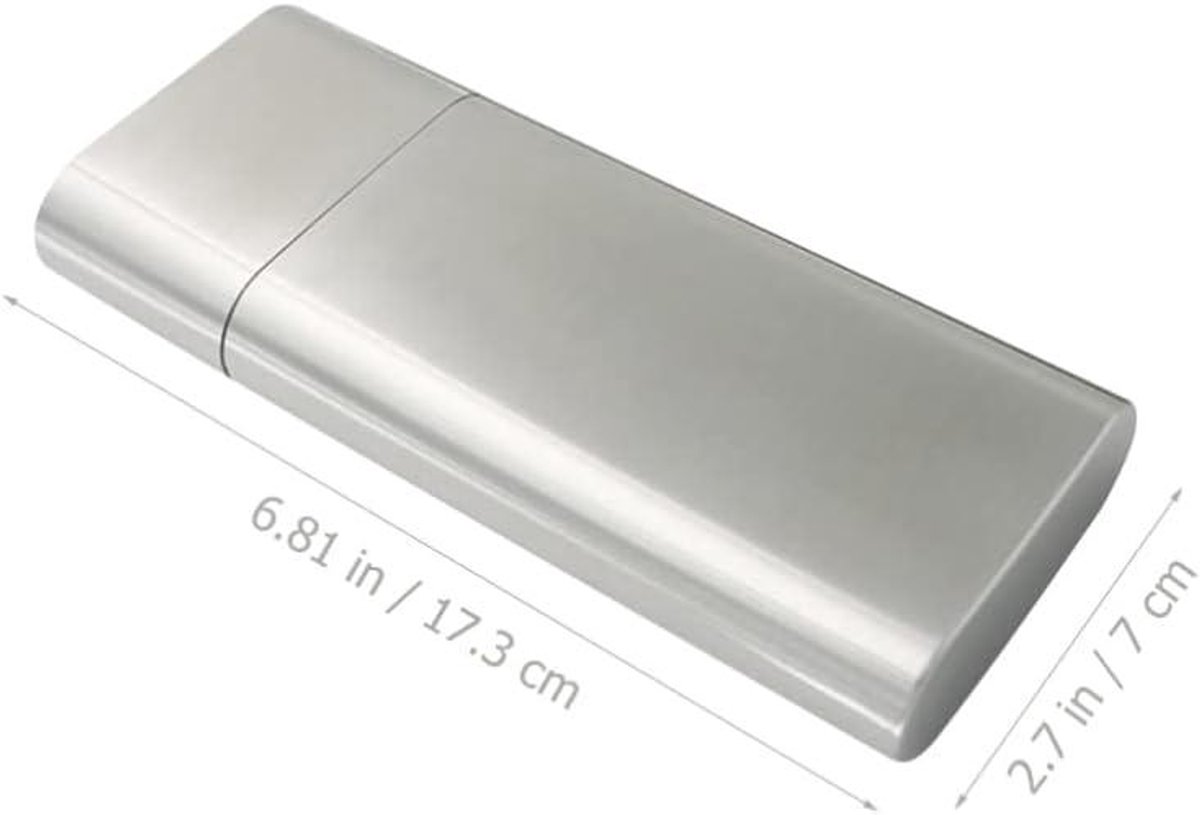 Stainless Steel Travel Case Portable Holder for Light Humidor Storage Accessories with Handle — image 2