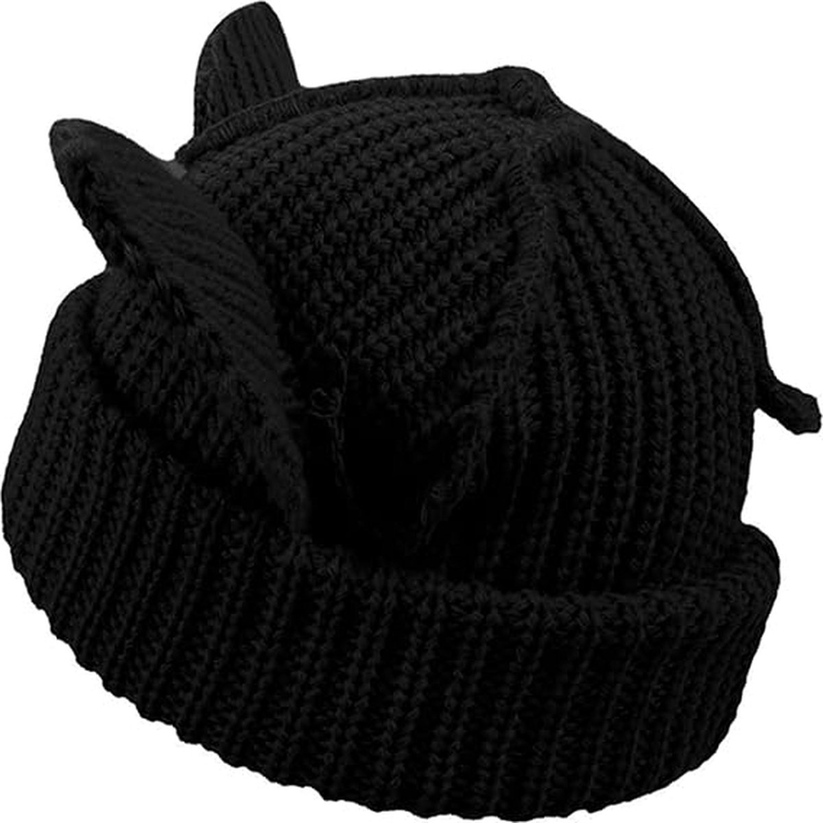 Hat - Knitted Hat - Warm Hat - Winter Hat - Beanie - Knitted - Sports & Everyday Use - Black - Men & Women - Good Moisture Wicking - One Size — image 4