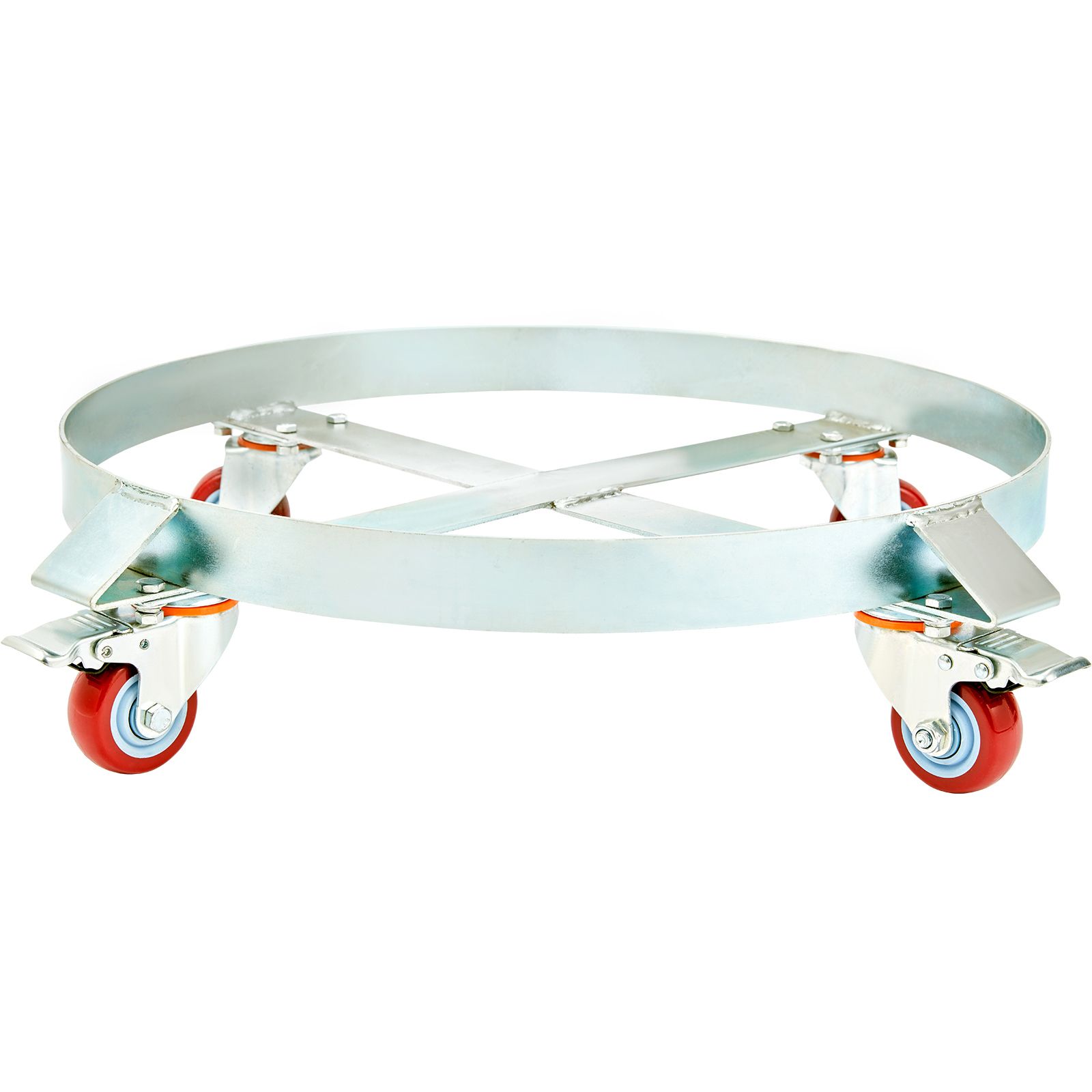 2PCS 250 L Heavy Duty Drum Dolly, 454 kg Load Capacity, Barrel Dolly Cart Drum Caddy, Non Tipping Hand Truck Capacity Dollies with Steel Frame 4 Swivel Casters