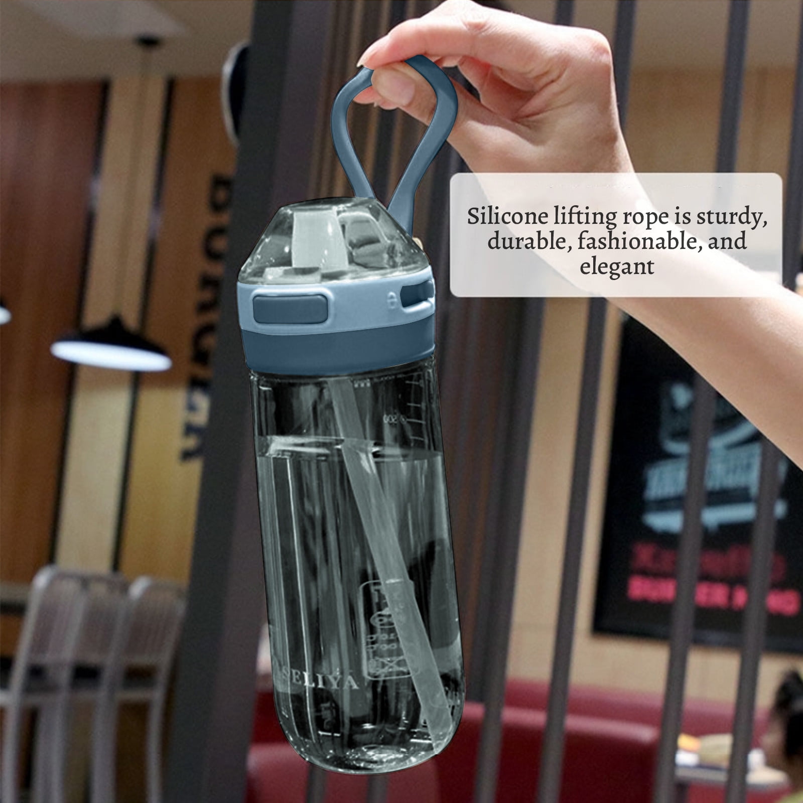 Straw Water Bottle, Water Bottle Cup for Kids/Toddlers Ages 3+ Spill Proof Leak Proof, Water Bottles Great for School Sports Daycare & Camp Green — image 4