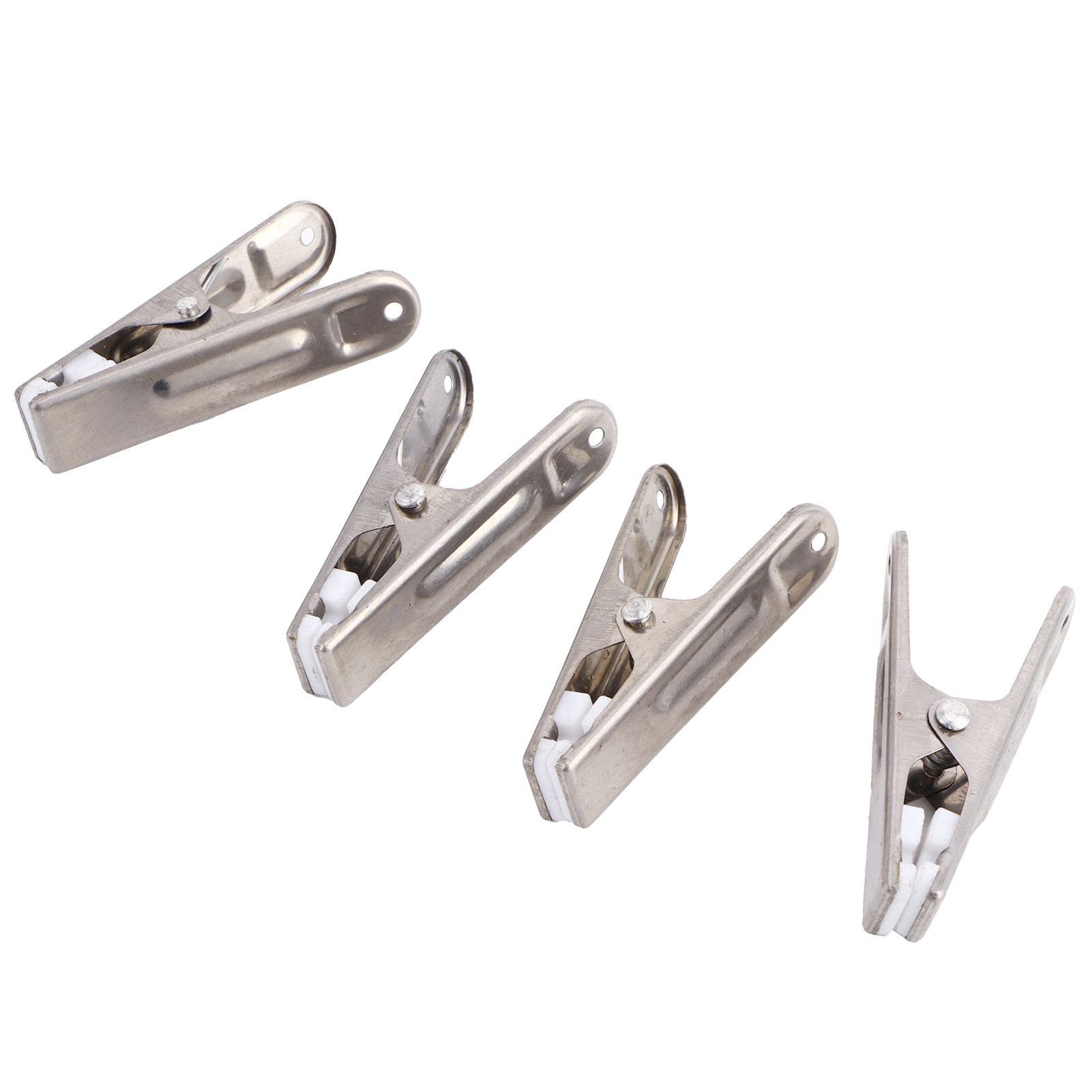 20Pcs Clothes Clips Stainless Steel Clothes Hanging Pins Clamps Home Laundry Underwear Pegs — image 3