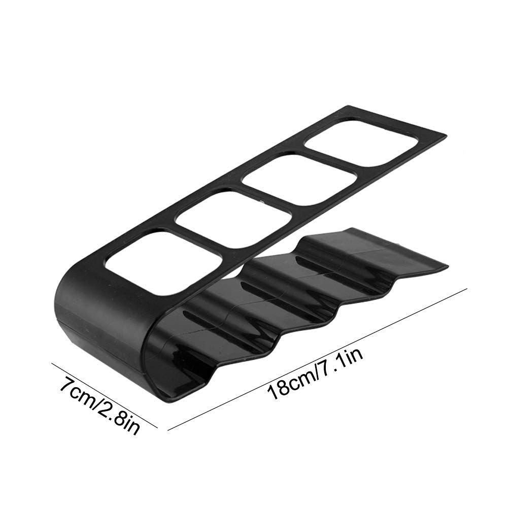 Remote Control Holder, Sheet Organizer Per Desktop Plastic Phone Step Remote Control Holder Storage Rack Organizer (Black) — image 5
