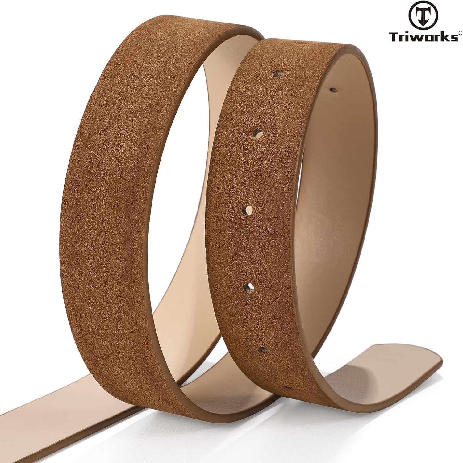 Women Suede Leather Belt for Jeans Vintage Leather belt for Pants Ladies Waist Belts with Bronze Buckle — image 5