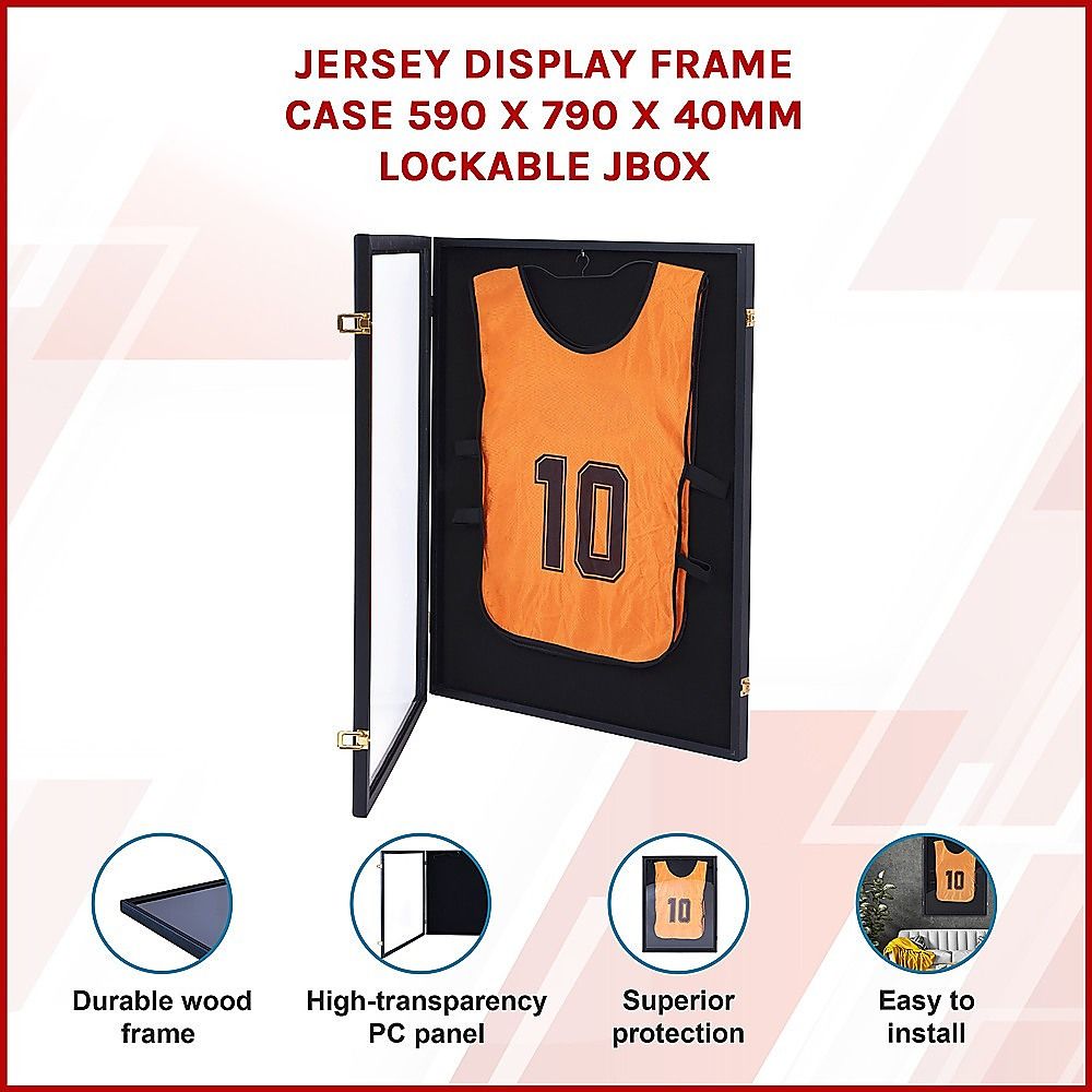 Jersey Display Frame Case 590 × 790 × 40mm Lockable JBox — image 5