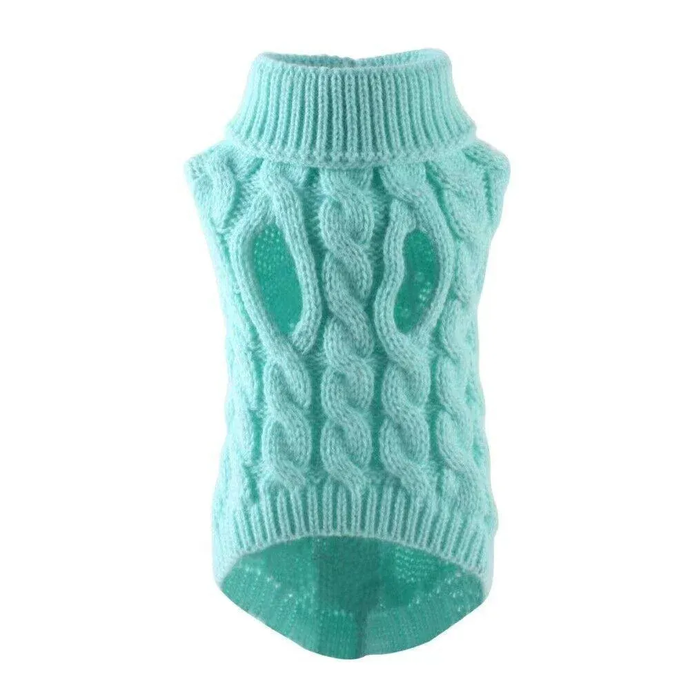 Puppy Dog Jumper Winter Warm Knitted Sweater Pet Clothes Small Dogs Coat Thermal XL - White โ image 6