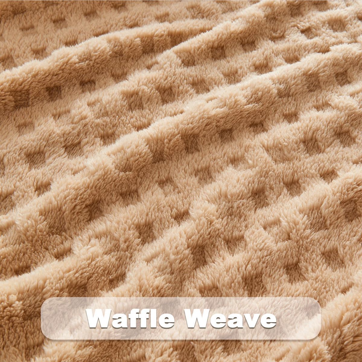 Updated Grey Throw Blanket for Couch and Bed- Super Soft and Warm 3D Checkered Fluffy Fuzzy Fleece Blanket, Luxurious Plush Cozy Blanket for Room Decor Spring โ image 4
