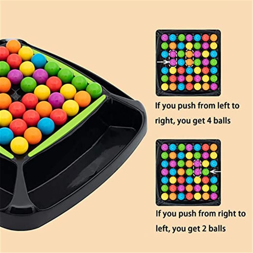 Puzzle Board Game, Rainbow Bead Game for Kids Parent Friends Interaction Matching Family Game Toy Set Play Together โ image 3