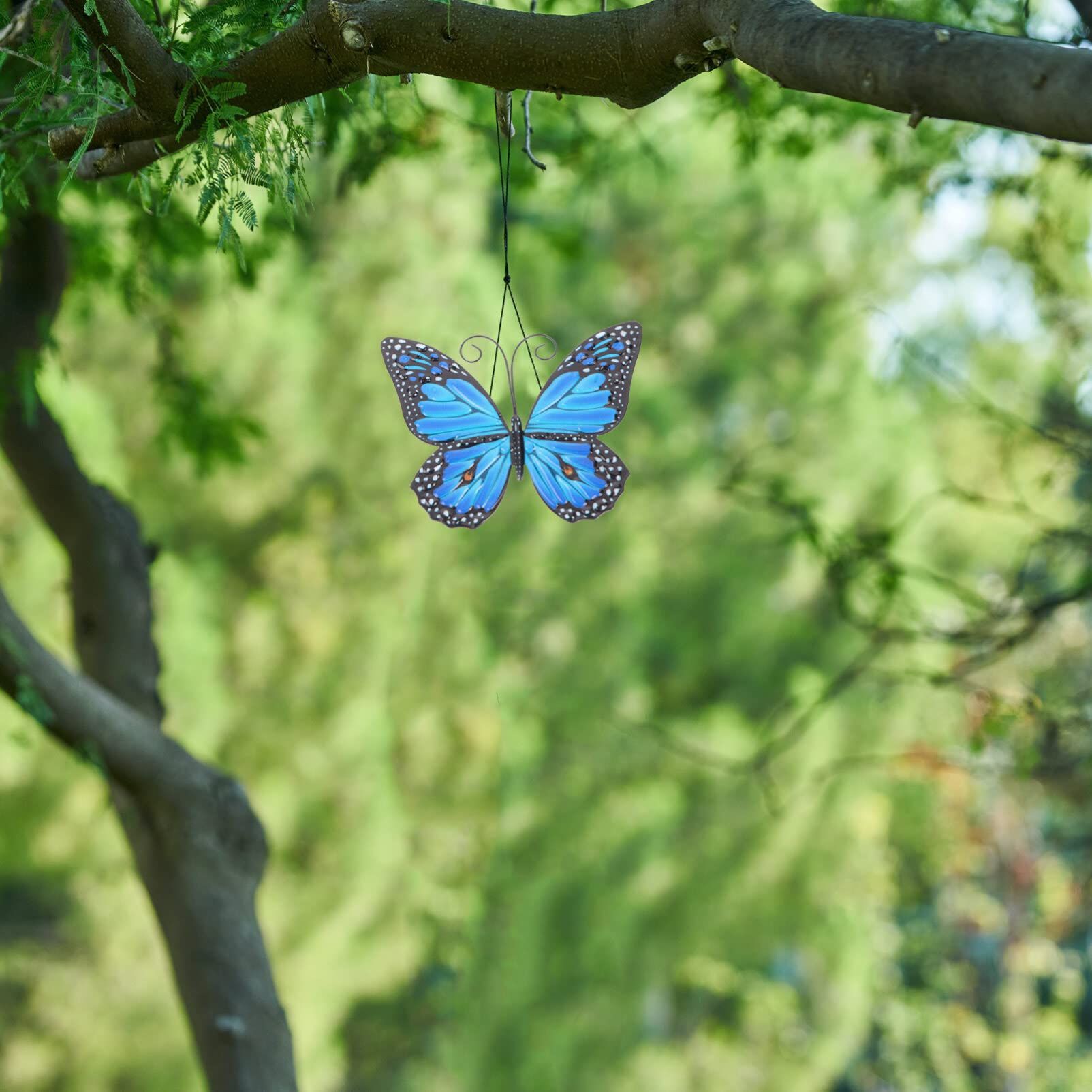 Metal Butterfly Wall Decor Outdoor Fence Wall Art Decor, Hanging for Garden Yard Living Room Bedroom Patio Balcony โ image 2