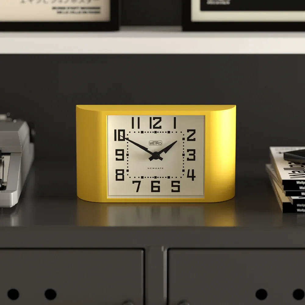 Newgate Mini Metro Mantel Clock-Yellow — image 4