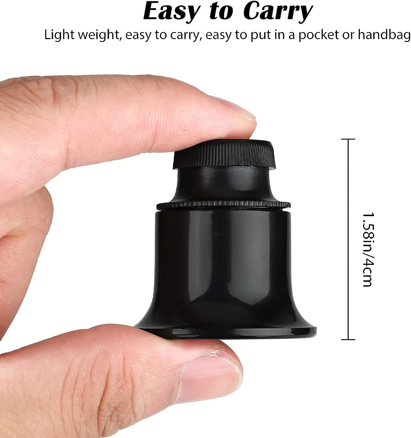 4Pcs Eye Loupe Magnifier Magnifying Glass, 5X 10X 15X 20X Experimental Monocular Magnifier, Portable Loupe Magnifier Lens โ image 4