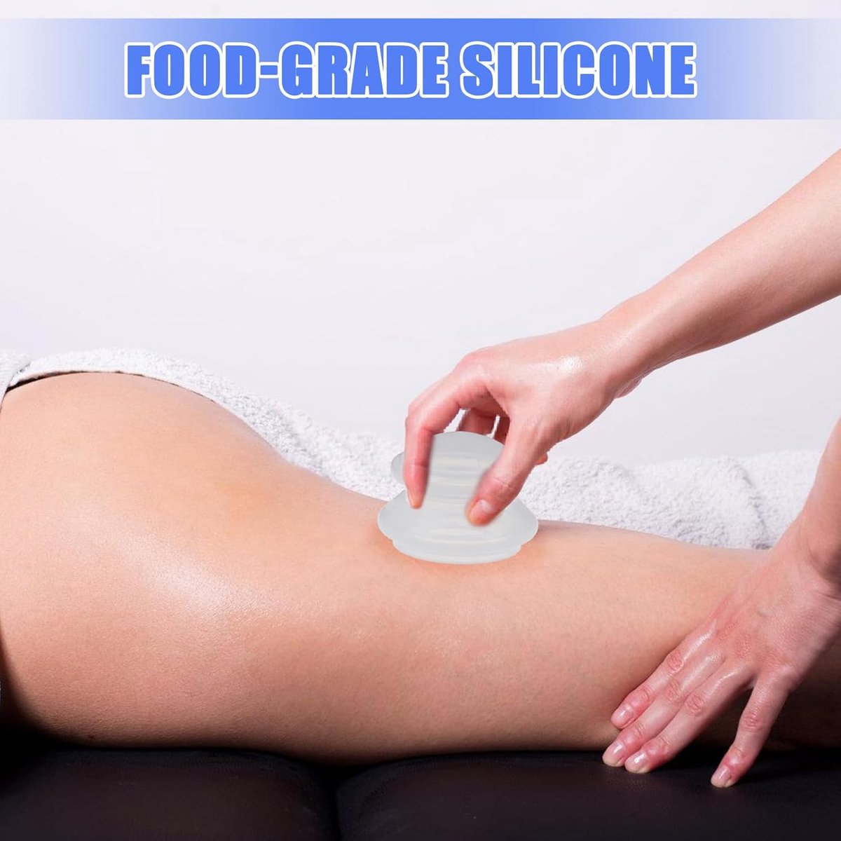 4 pcs Cellulite Cups - Silicone Cups - Cupping Set - Cupping For Cellulite - Vacuum Cup - For reducing cellulite anti-aging relieves pain and joints for โ image 3
