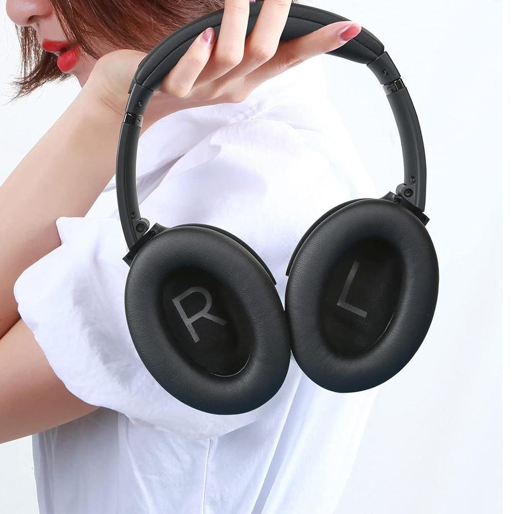 Pair of Replacement Ear Pads for Bose QC45 Headphone Ear Cushions Black — image 4