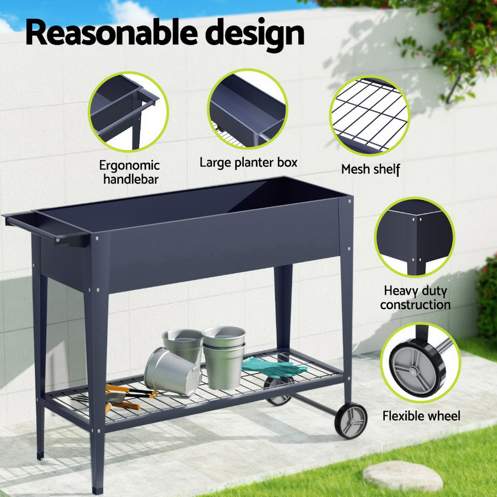 Green Fingers Raised Garden Bed x2 Elevated 100X40X80cm Planter Box Raised Container Herb — image 6