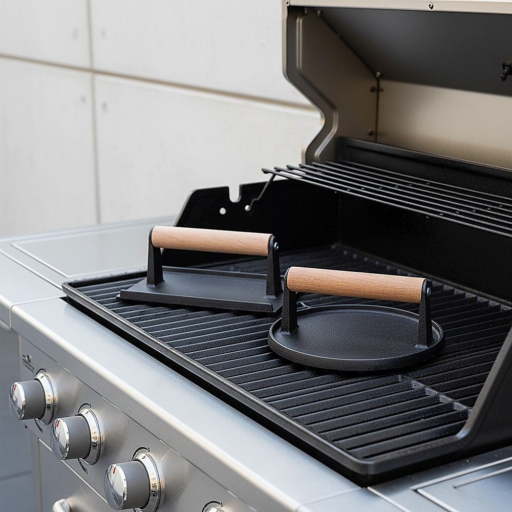 BBQ Steak Press with Handle Heavy Duty Grill Tool — image 3
