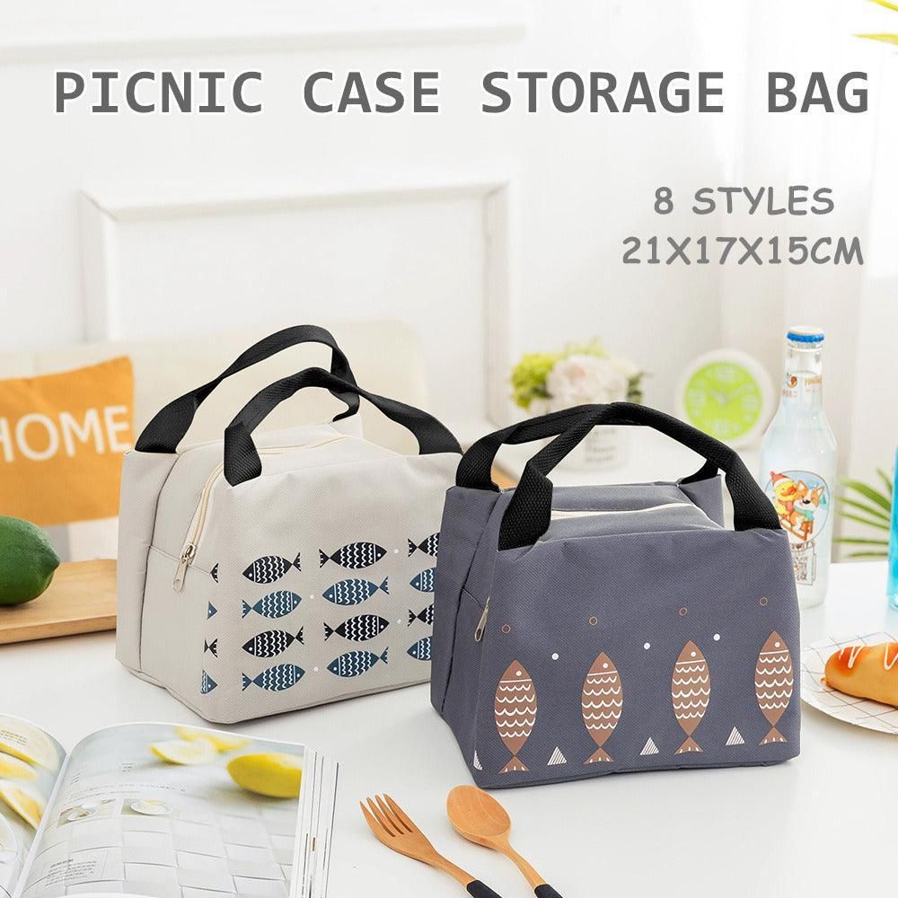 Portable Insulated Thermal Lunch Box Carry Tote Picnic Case Storage Bag 21x17x15cm - C05 (21x17x15cm) โ image 2