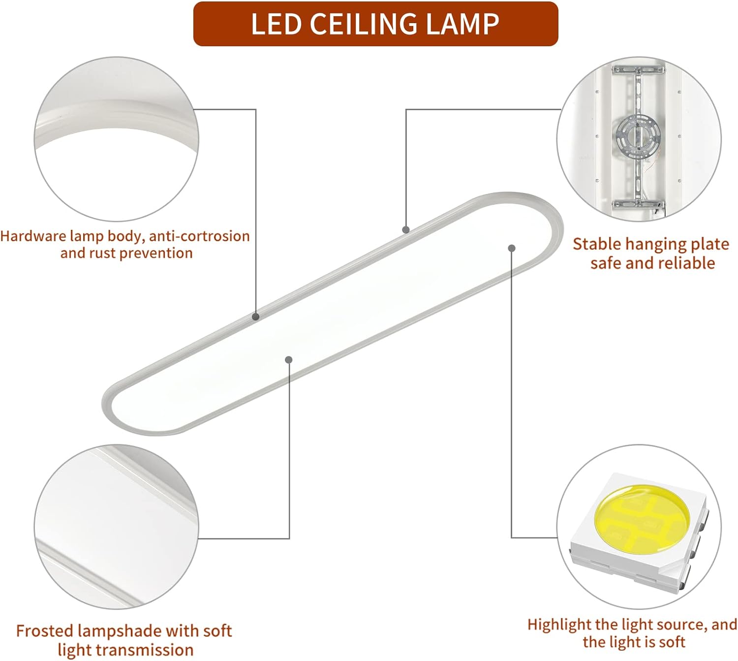 Dimmable LED Ceiling Light, 48W White — image 5