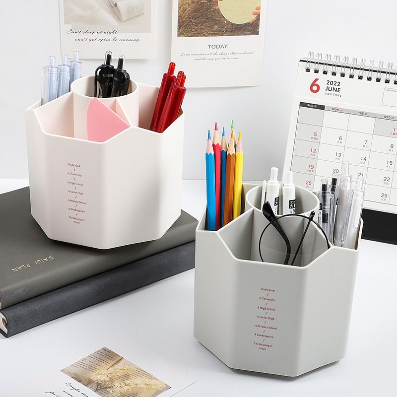 1pc 360-Degree Spinning Organizers, Desktop Storage Stationery Supplies, for Office, School, Art Supply, Kids — image 2