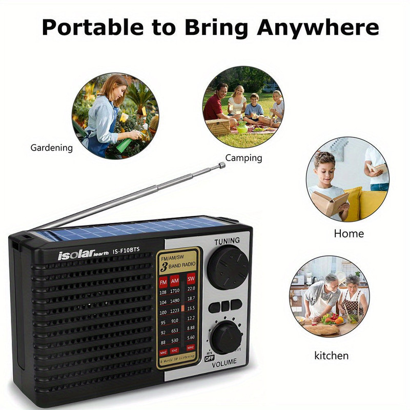 Solar Portable Radio with Digital Speaker — image 2
