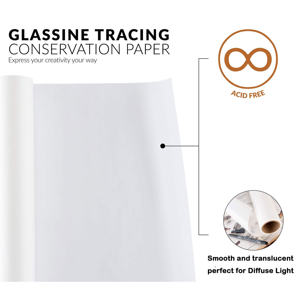 70m 88cm Wide Glassine Tracing Paper Light Diffusion Translucent Photography โ image 3
