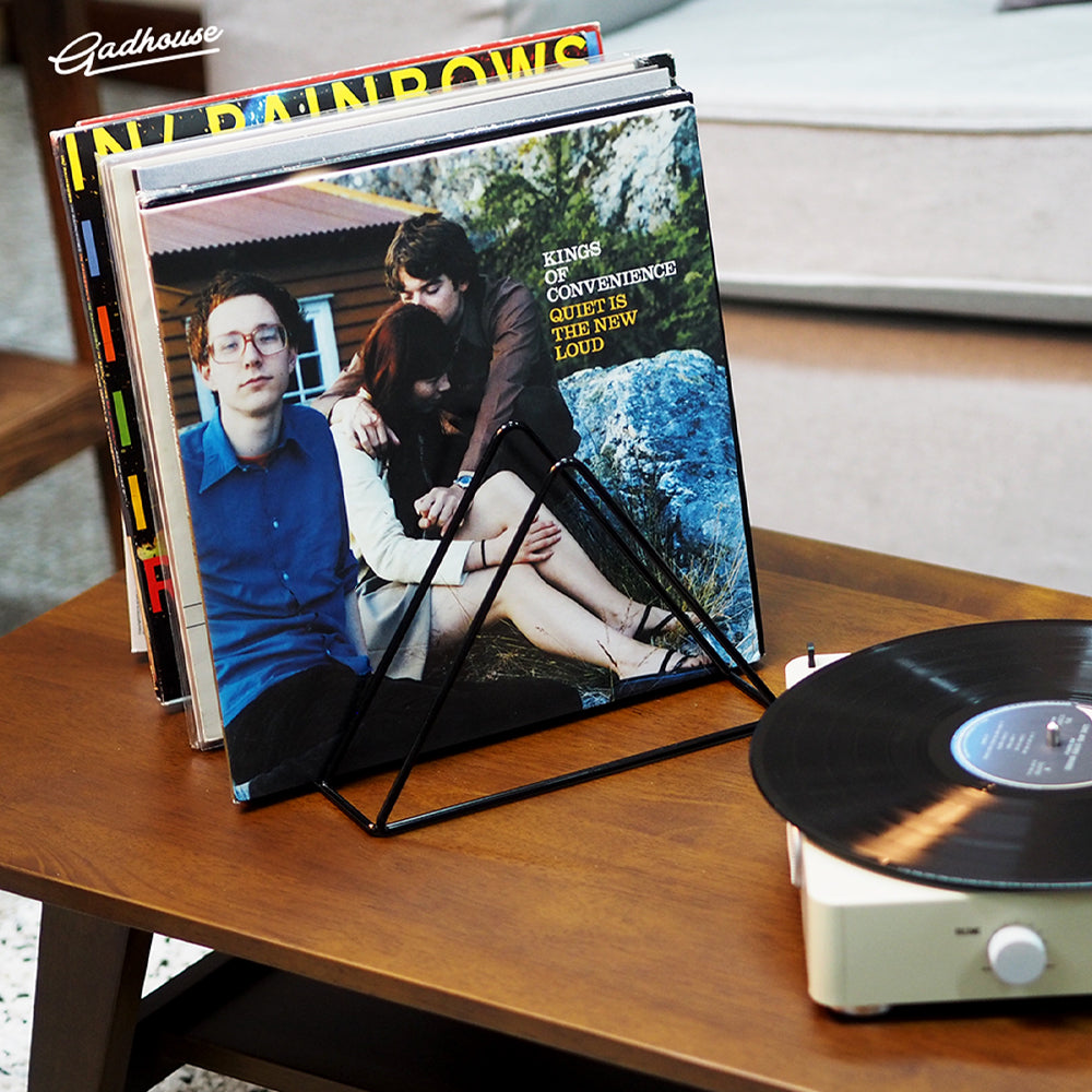 Crosley Voyager Bluetooth Portable Turntable - Floral + Gadhouse Vinyl Rack Bundle - Black — image 5