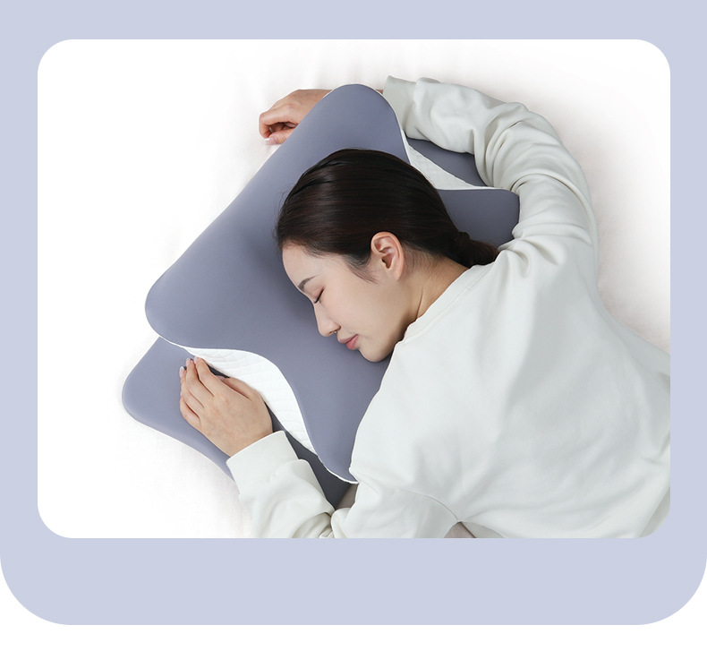 Light Pink Ergonomic Butterfly Memory Foam Pillow - Cervical Neck Support for Side, Back & Stomach Sleepers, Orthopedic Contour Design โ image 6