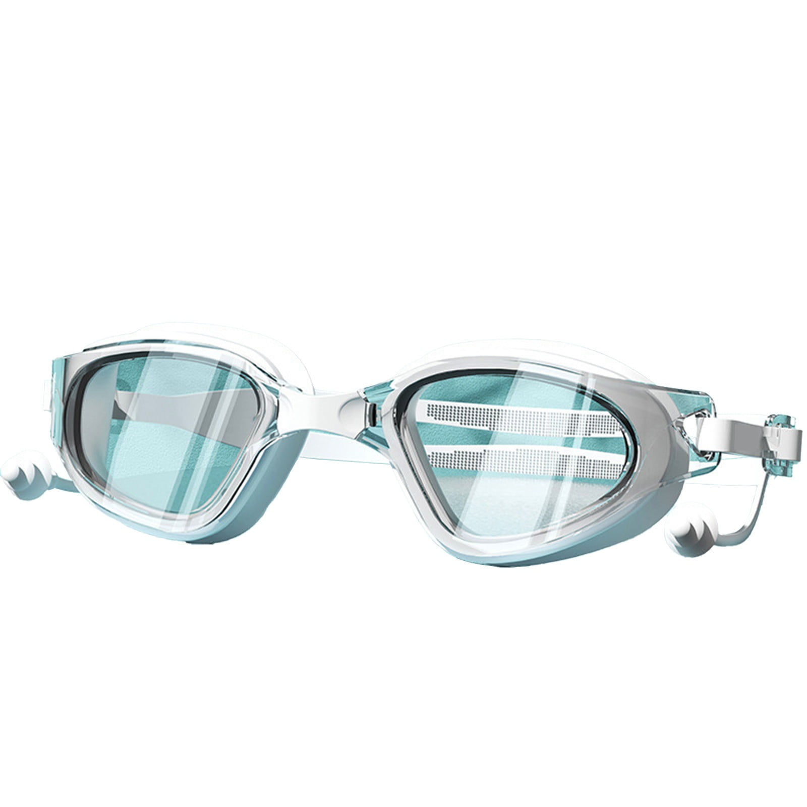 Large Frame Swim Goggles for Adults - Electroplated Anti-Fog HD Myopia Swimming Goggles with Adjustable Nose Cover, Leak-Proof Seal for Men & Women, Pool & — image 3