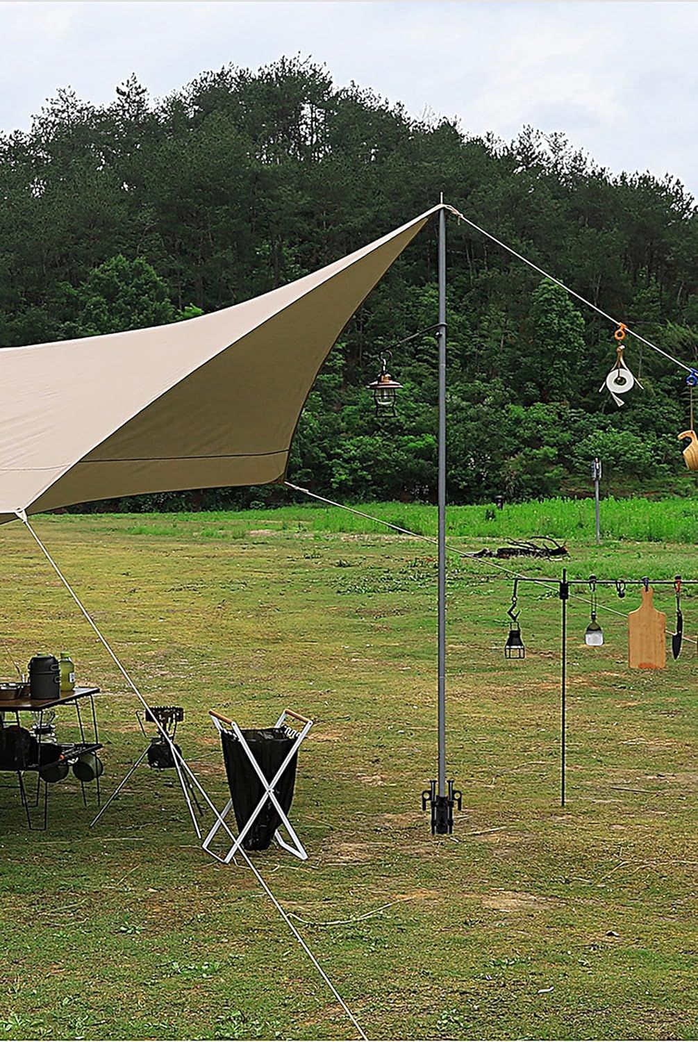Tent Holder Camping Tent Pole Holder, Portable Tent Holder Tube Outdoor Reinforced Windproof Shade, Tarp Pole Holder for Camping — image 3