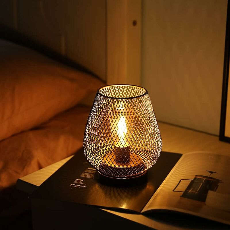 LED Lantern Metal Cage Battery Powered With LED Ideal For Weddings, Parties, Patio Events, Indoor And Outdoor Use โ image 2