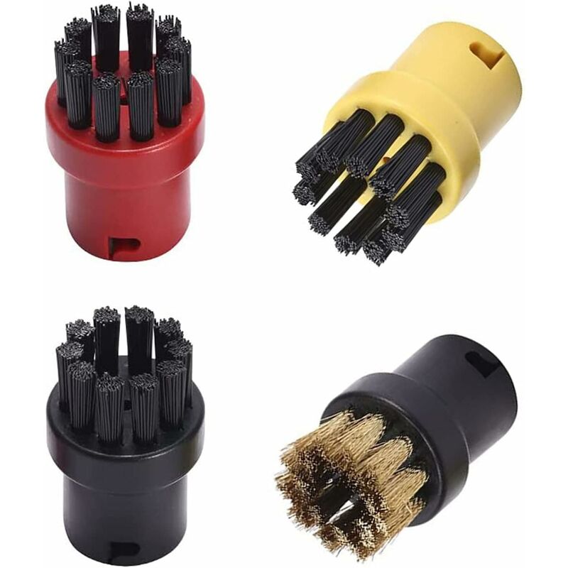 4 Pack Steam Cleaning Brushes, Steam Cleaning Accessories, ROund Brushes Set, For Kärcher Sc1 Sc2 Ctk10 Sc3 Sc4 Sc5 Sc7 — image 2