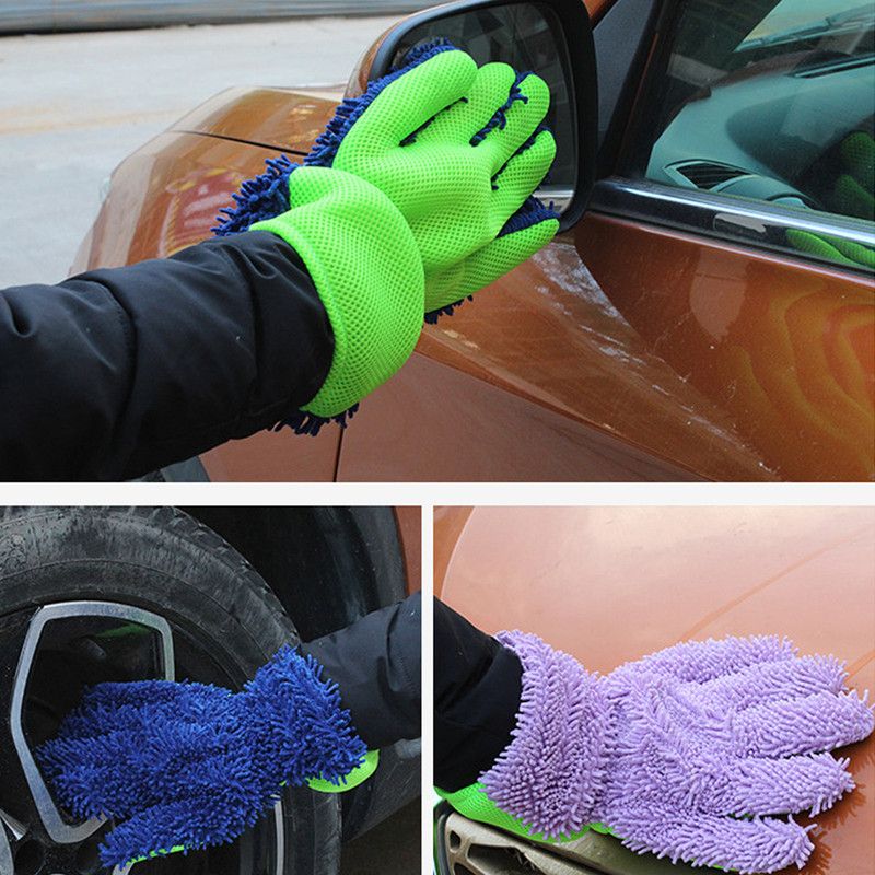 Paint-Safe Coral Fleece Car Cleaning Glove — image 5