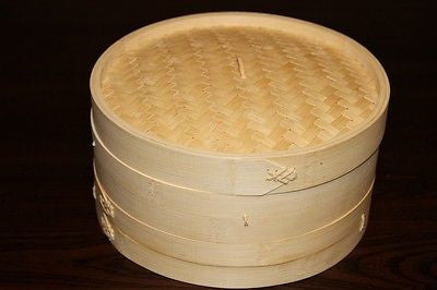 9 Inch Bamboo Steamer Set-2 Steamer Baskets With 1 Lid โ image 3