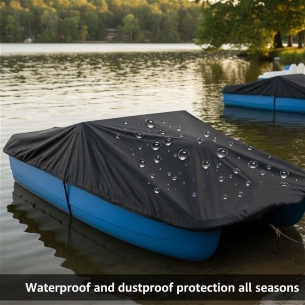 Pedal Boat Cover,Heavy Duty Waterproof & Anti-UV Paddle Boat Cover,210D Coated Oxford Fabric with Elastic Hem (286x122cm Black,Only cover) โ image 5