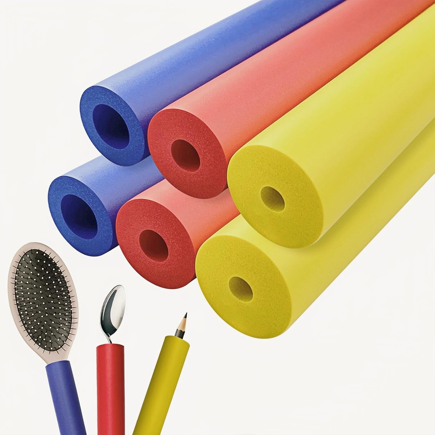 Schuimslang - Foam Grip Tube for Kitchen Utensils - 3 Sizes - Grip Snake - Comfortable Grip for Elderly, Disabled and People with Arthritis - 3 Colours