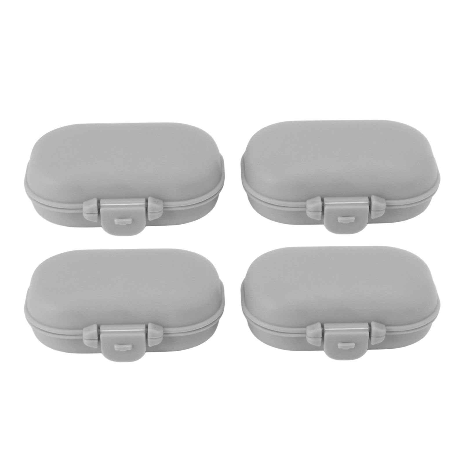 7PCS Medicine Case Portable Detachable Safe Mini 4 Compartments Medicine Organizer for Outdoor Travel Grey โ image 6