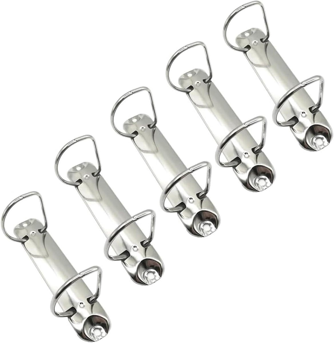 5 pieces D-shaped metal clip ring binder mechanism - set of 2 ring binders for papers, textbook, documents - school supplies - storage accessories