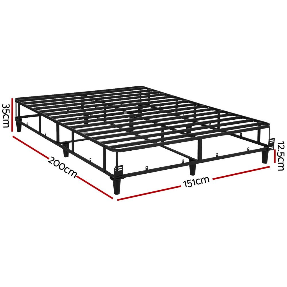 Artiss Bed Frame Queen Size Metal Grey MASON — image 3