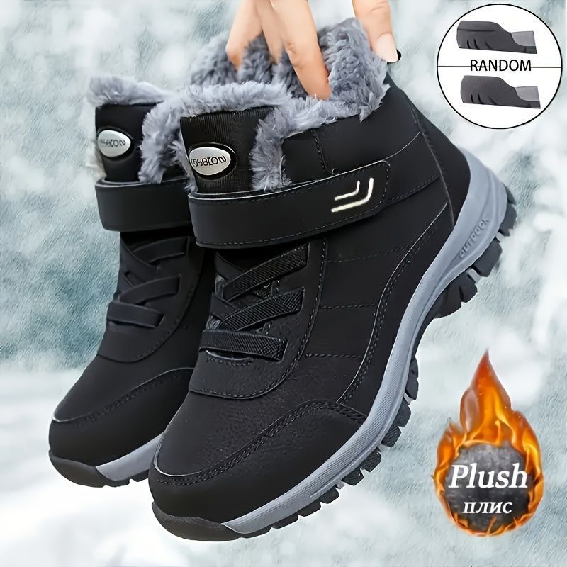 Women's winter boots, couple style, autumn and winter, men's and women's outdoor sports high-top hiking shoes, women's warm, fleece-lined, thick — image 5