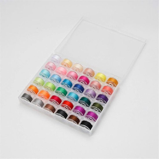 Premium Sewing Thread Set 72 Pieces - 400 Meters of Sewing Machine Thread in 36 Colors - Pre-Wound Sewing Spool Set - 365 Meters per Spool - DIY - Sewing — image 2
