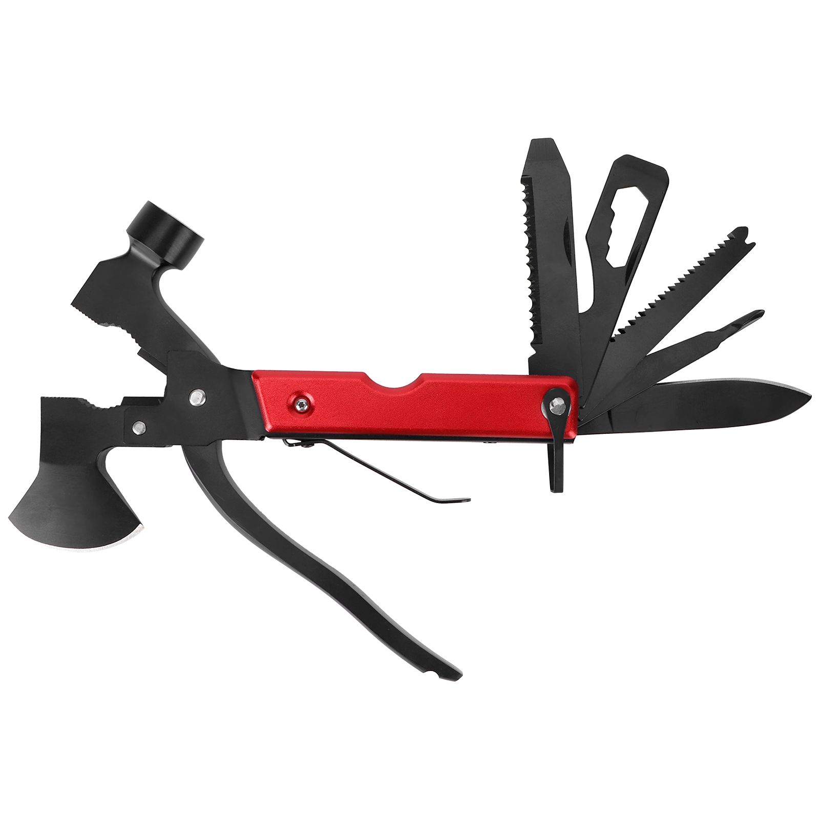 15In1 Axe Hammer MultiFunctional Camping Survival Screwdrivers Pliers Bottle Opener(Red ) โ image 3
