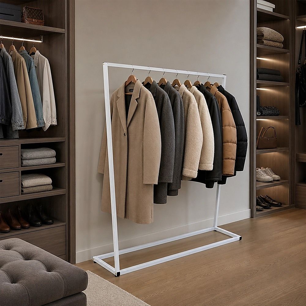 Commercial Clothing Garment Rack Retail Shop White — image 5