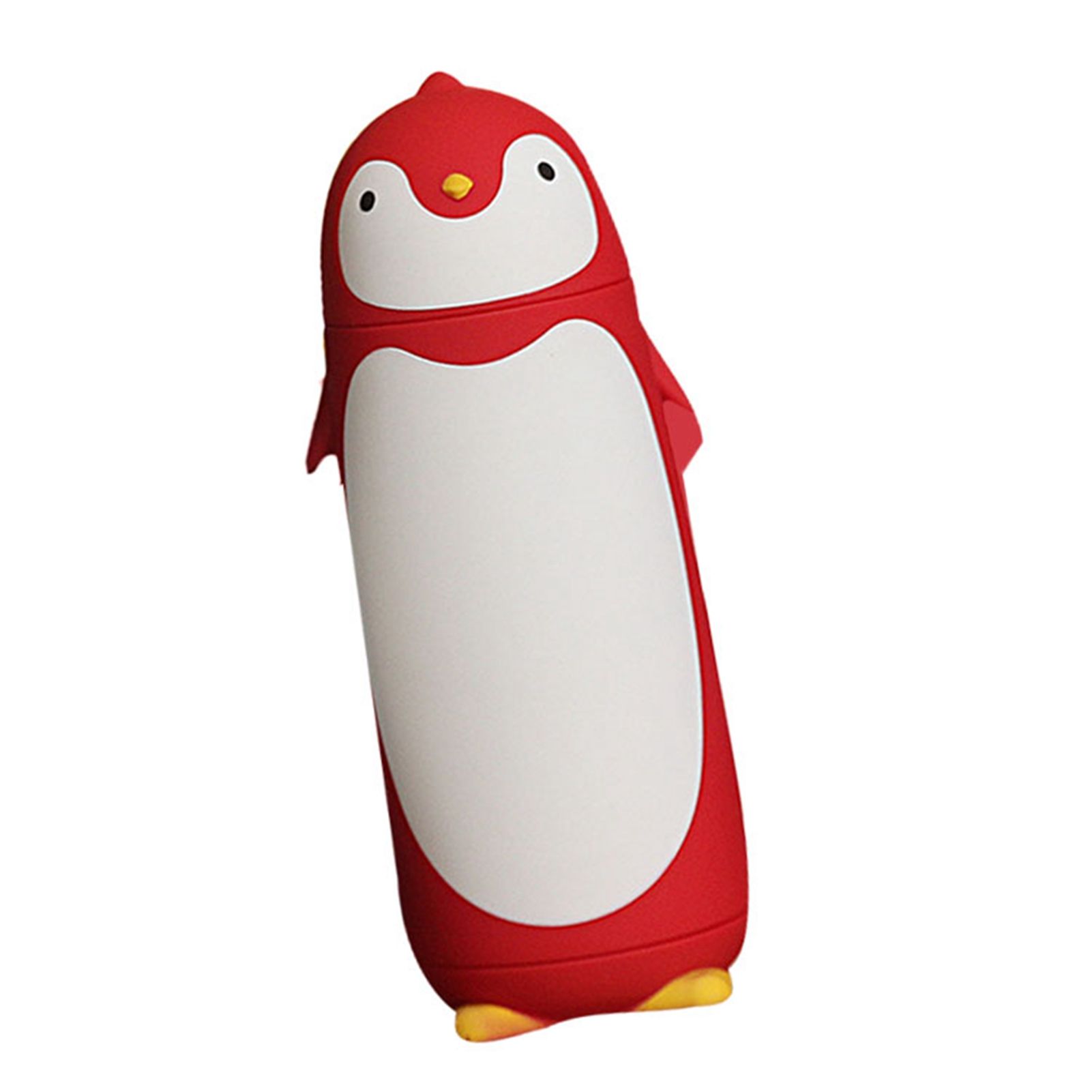 Water Bottle Penguin Design Heat Insulation 300ml Portable Water Cup for Outdoor Red — image 2