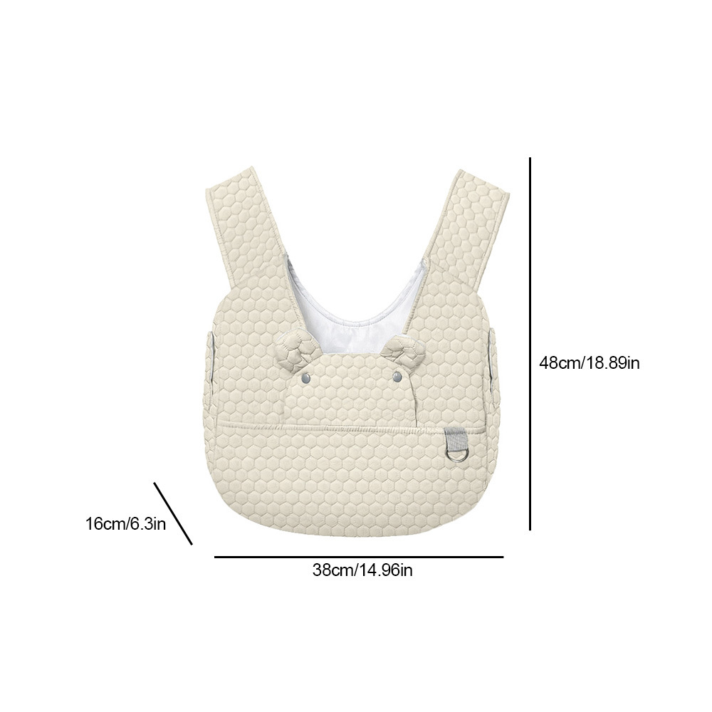 Grey Quilted Hands-Free Pet Carrier Sling - Comfortable Front Pack for Small Dogs & Cats โ image 3