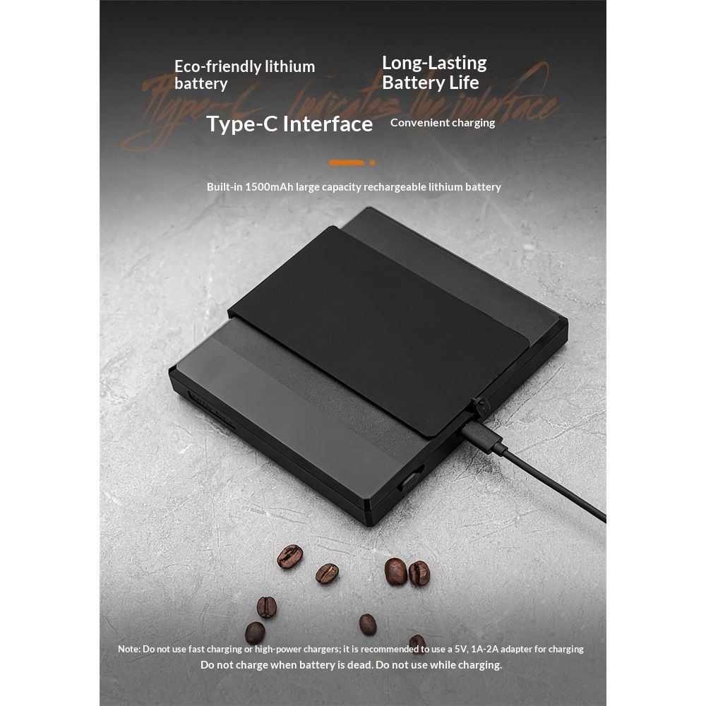 Espresso Scale with Timer,Small Coffee Scale with Solid-Liquid Detection,Auto Tare Digital Coffee Bean Scale,0.1g Accurate Weighting,3 Mode,Black(0.3g-2000g) — image 4