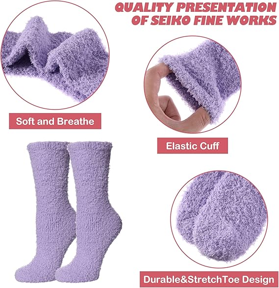 5 Pack Women's Winter Warm Socks Comfortable Soft Home Socks — image 6