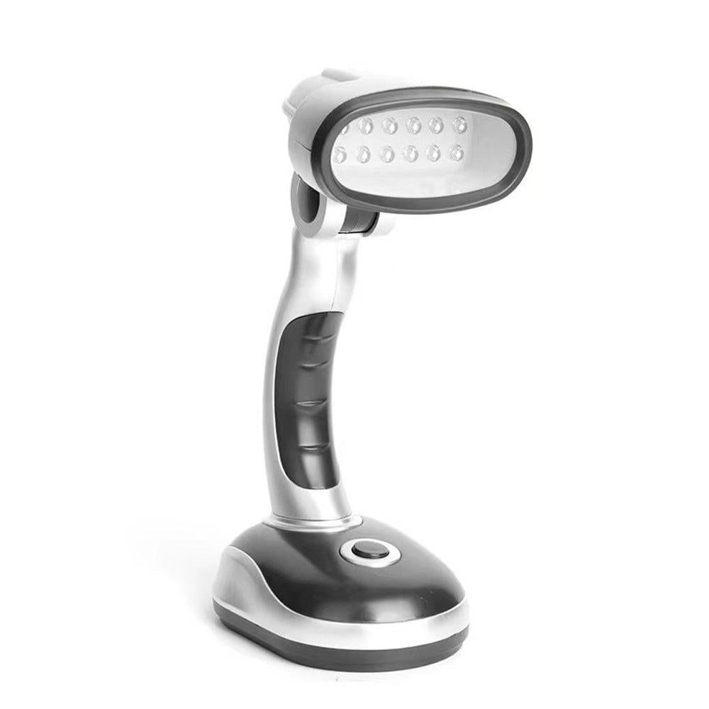 12 LEDs Desk Lamp Portable Battery Operated Reading USB Powered Work Table Light β image 2