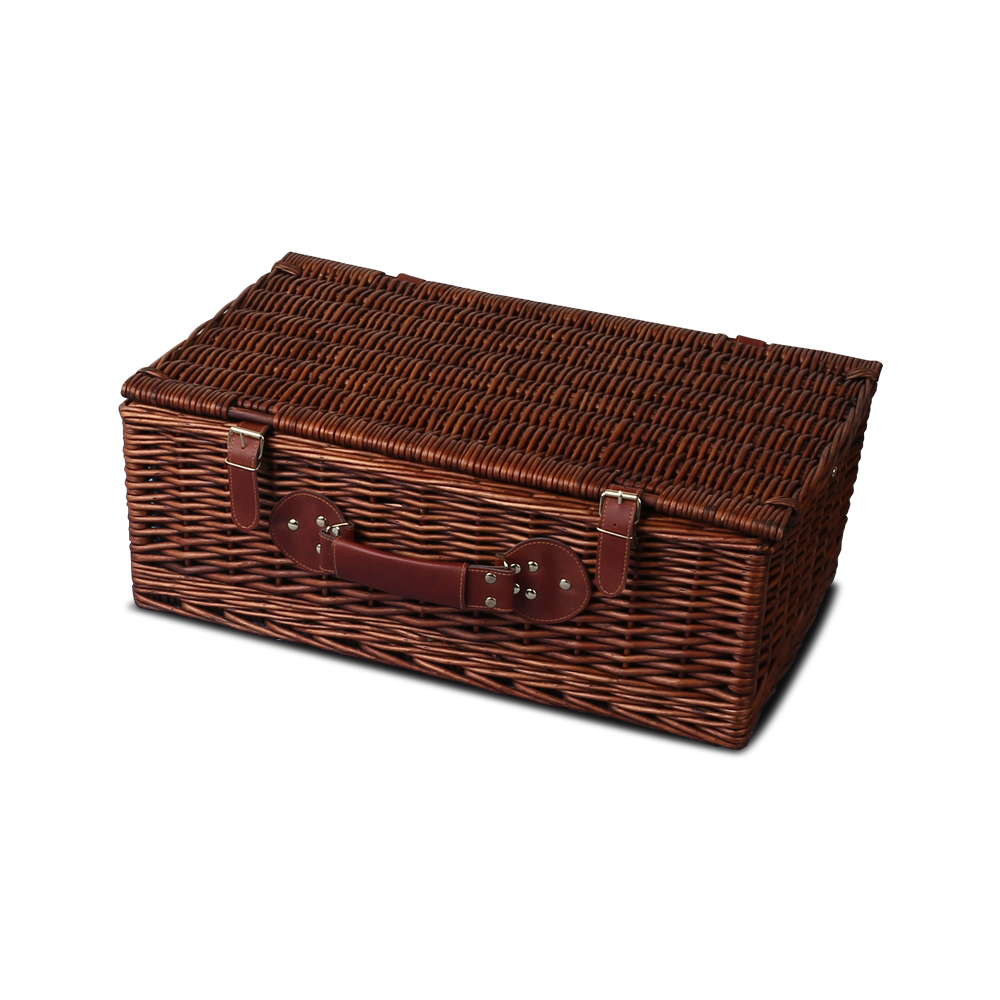 Alfresco 4 Person Picnic Basket Set Insulated Blanket Storage Bag — image 3