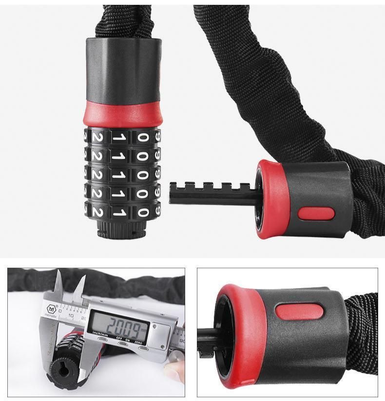 Bike Combination Lock - Black Red, 1.2m โ image 4