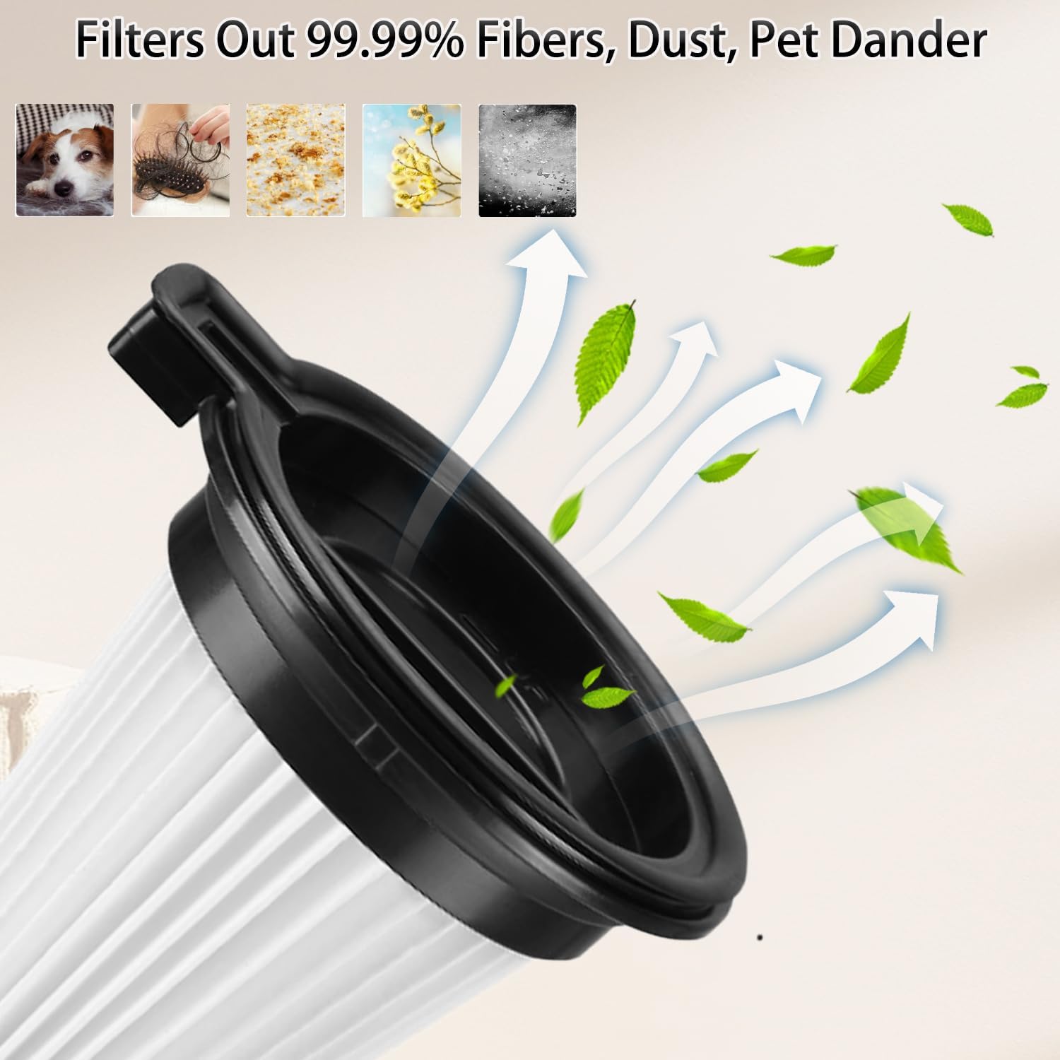 2 Pack Hepa Filter Replacement For Wyze Cordless Vacuum Cleaner Accessories Parts with Cleaning Brush โ image 4