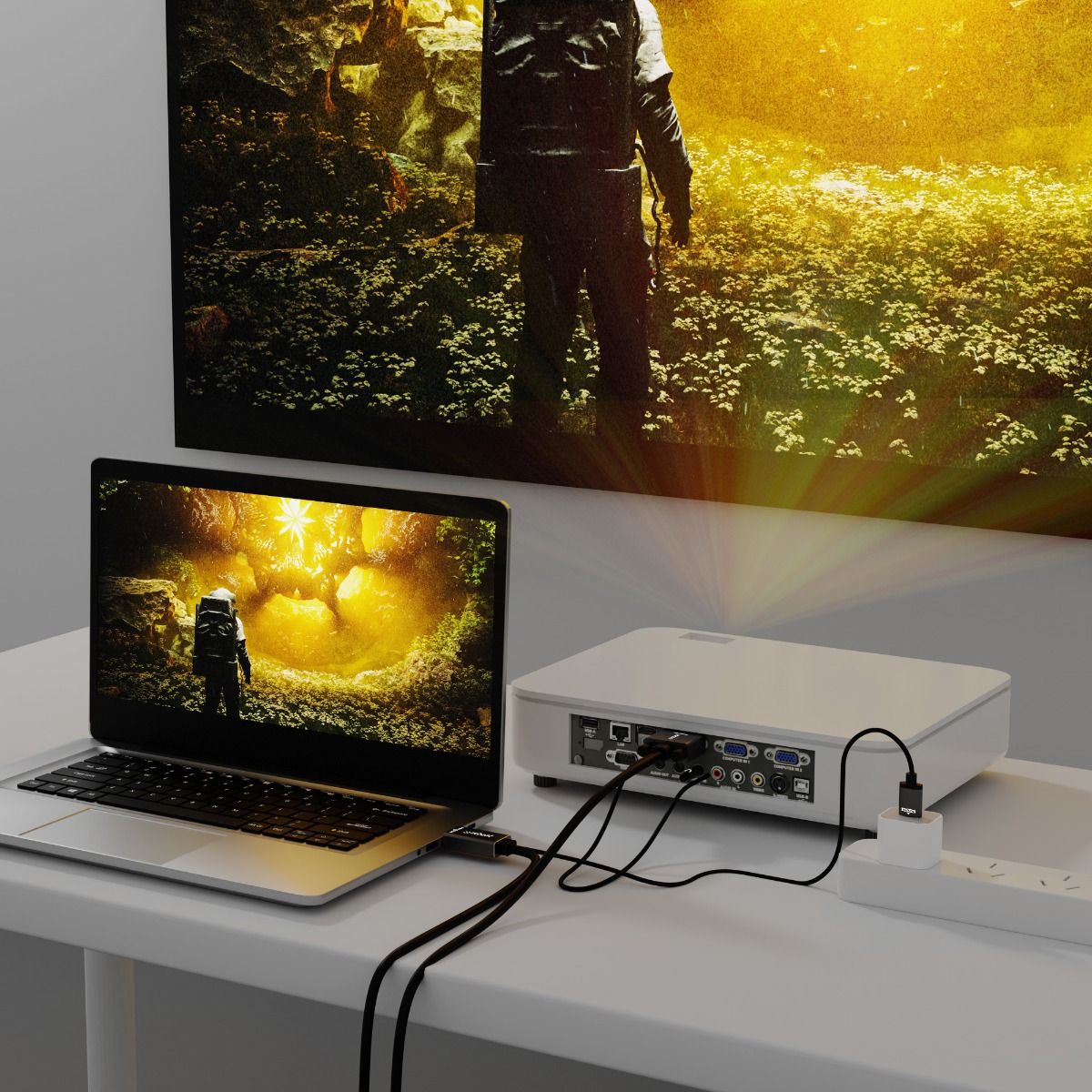 mbeat Tough Link 1.8m HDMI to VGA Cable with USB Power & 3.5mm Audio — image 2